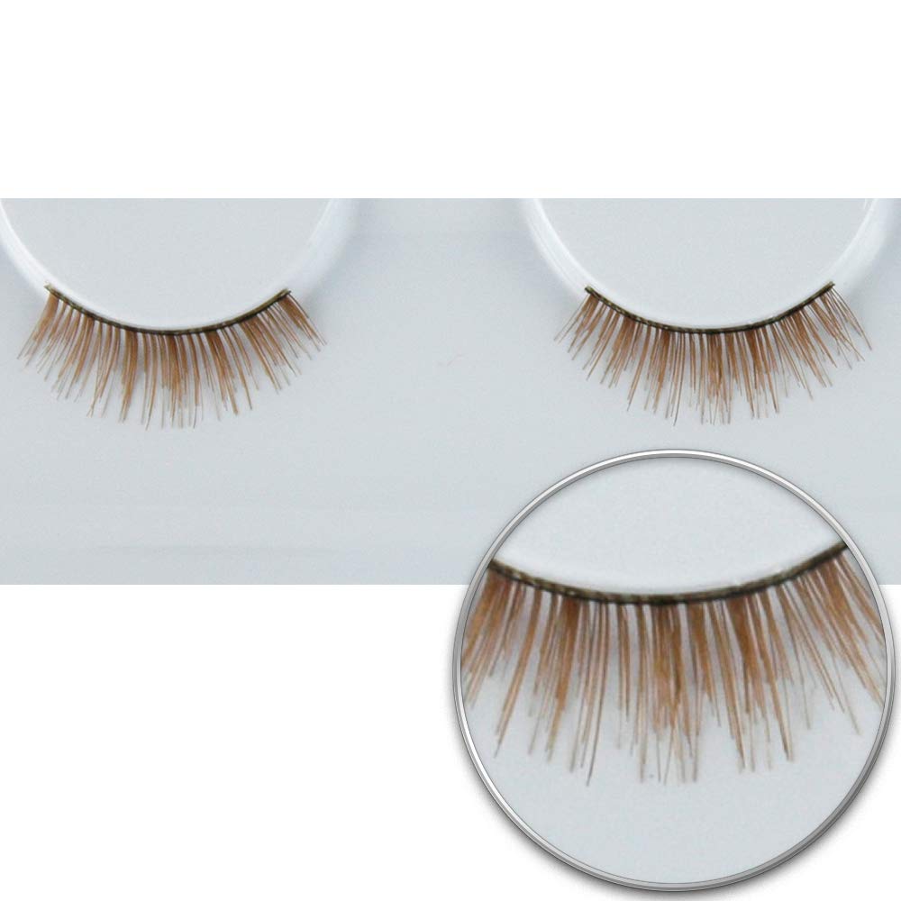 Grimas Real Hair Eyelashes in Brown Short 136