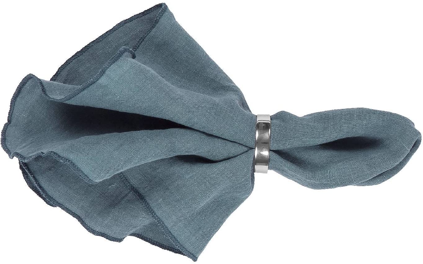 broste Copenhagen Napkins Linen Provincial Blue 45 Degrees 45 cm