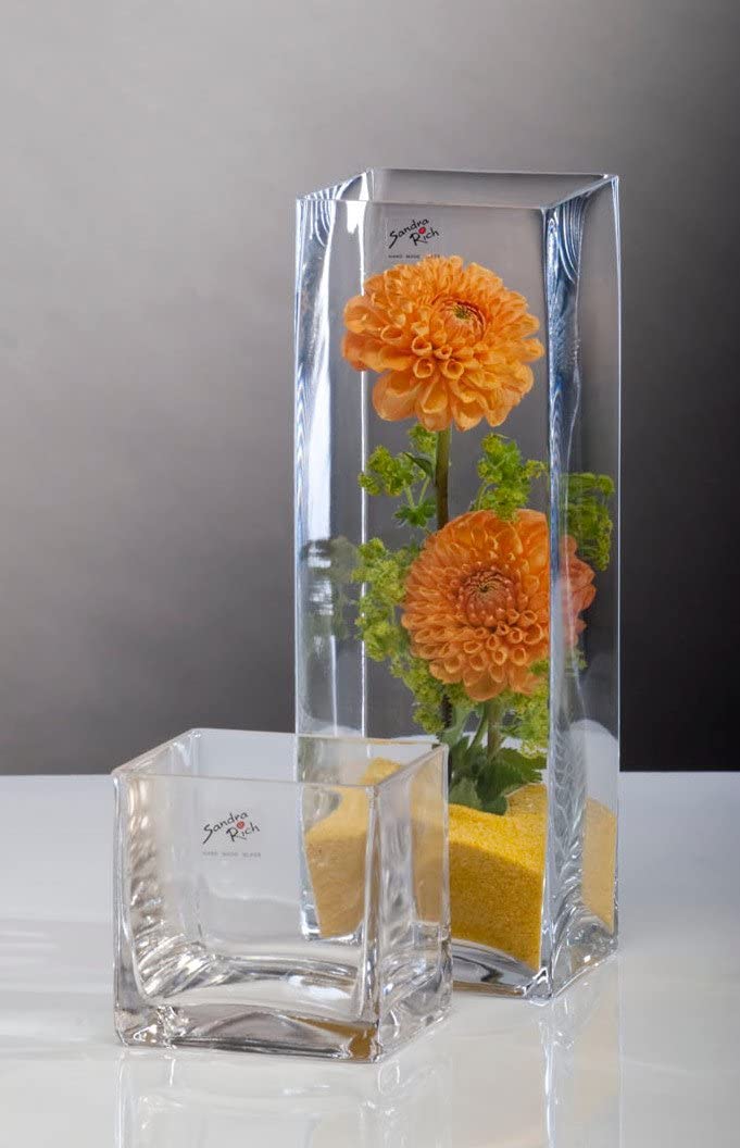 Glass vase Square rectangular 30 cm Ø 10,0 x 10,0 cm clear by Sandra Rich