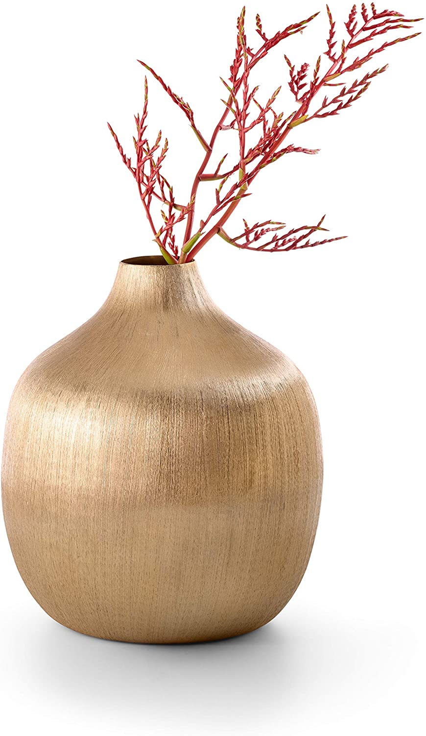 Philippi Amalie Vase Brushed Gold Aluminium 6.5 x 28 x 33 cm