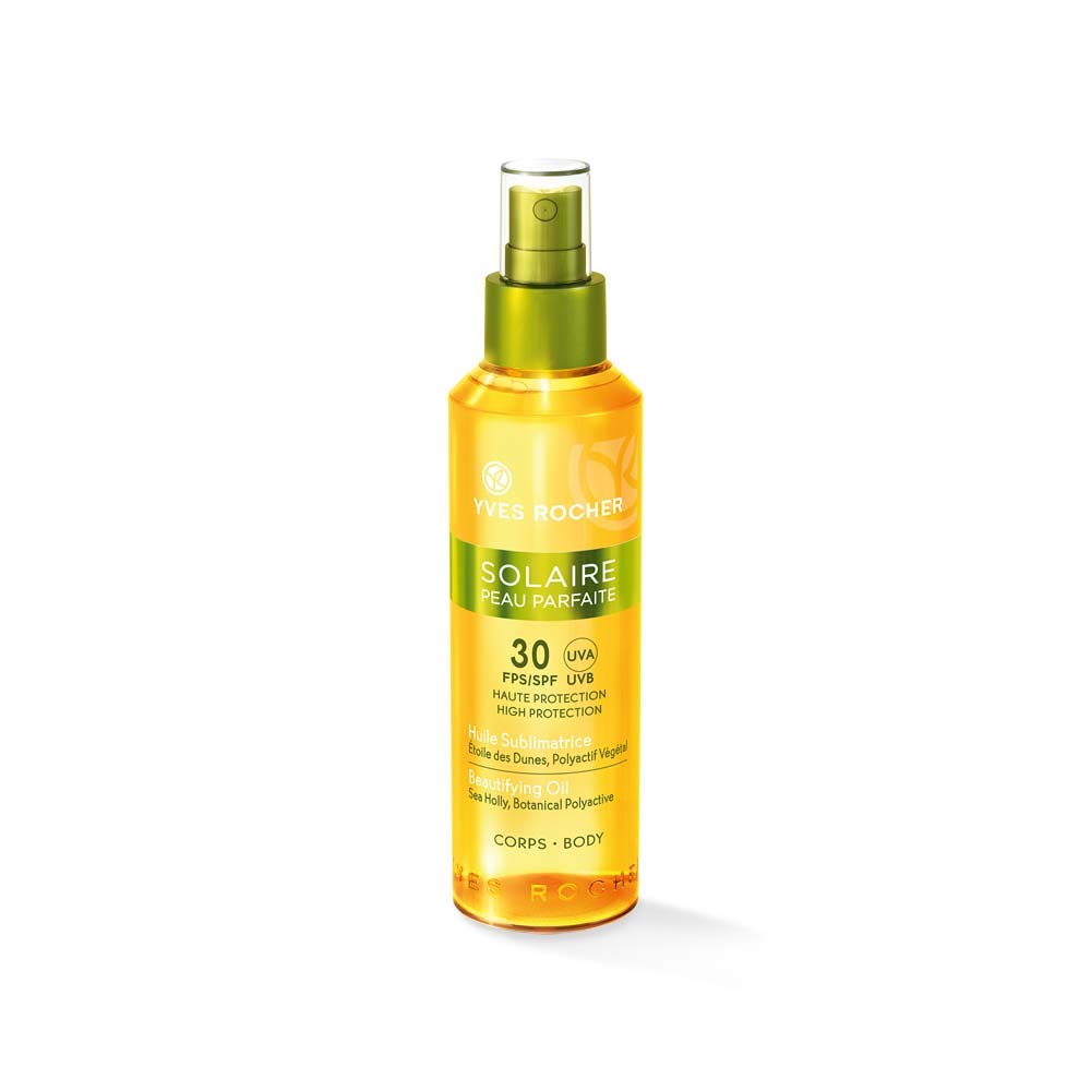 Yves Rocher SOLAIRE PEAU PARFAITE Embellishing Sun Oil SPF 30 1 x Pump Atomizer 150 ml