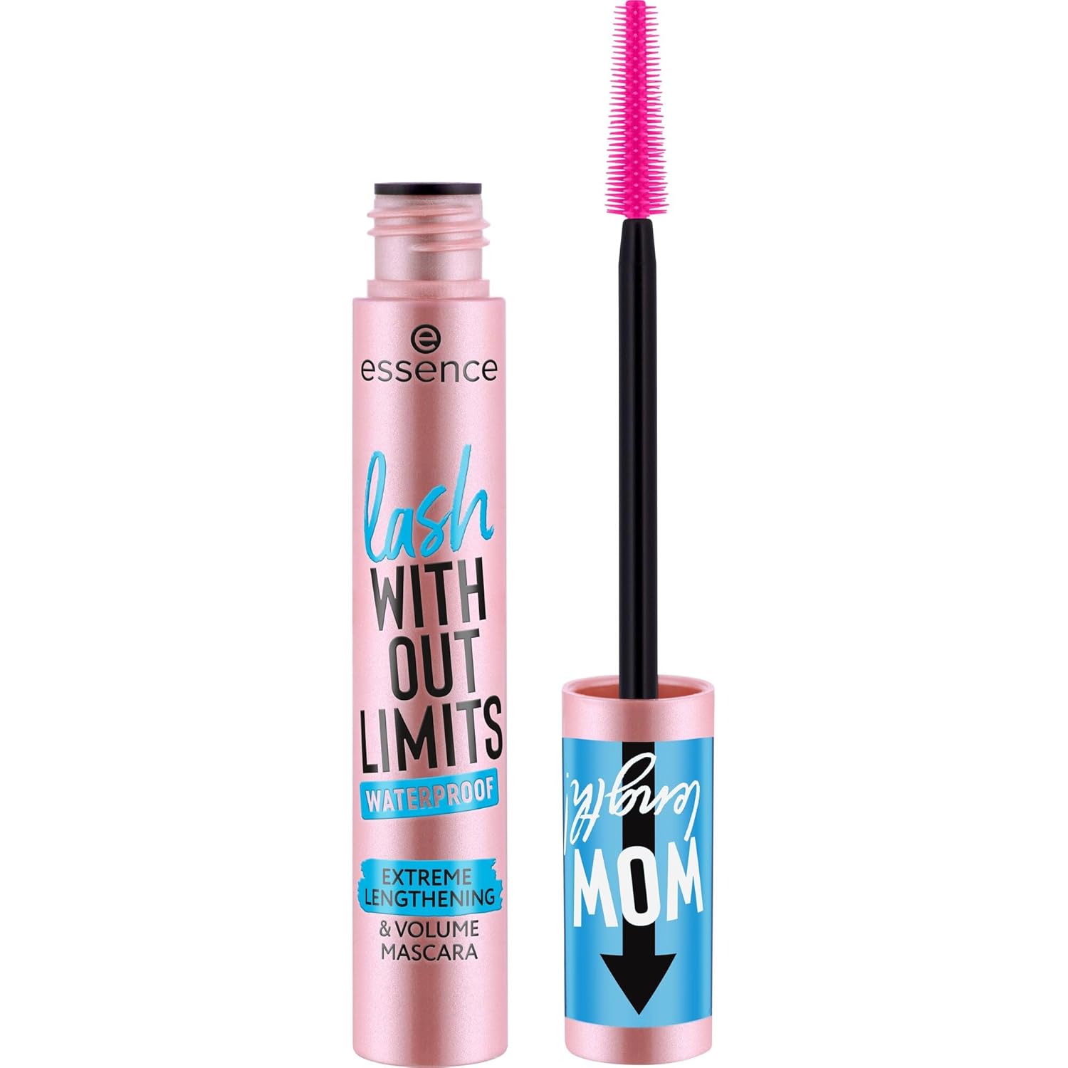 essence lash WITHOUT LIMITS Waterproof Extreme Lengthening & Volume Mascara, No. 03, Black, Long-Lasting, Vegan, Waterproof, No Microplastic Particles, Nanoparticles Free, Pack of 13 ml
