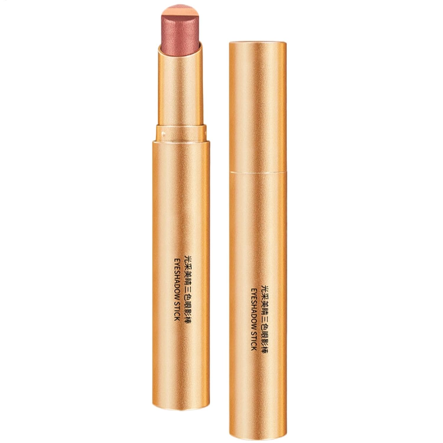 Luckxing Gradient Eyeshadow Stick, Shimmer Eyeshadow Pen, 3 Colors Eyeshadow Stick Rotating Glitter Color Gradient Eyeshadow Stick Long-Lasting Waterproof Shimmer Cream Eyeshadow Stick