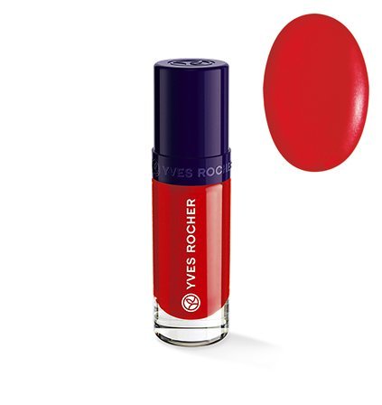Yves Rocher COULEURS NATURE Nail Polish COULEUR VÉGÉTALE 55 Hibiscus Rouge, Long Lasting & Nourishing, 1 x Bottle 5 ml, rouge ‎hibiscus