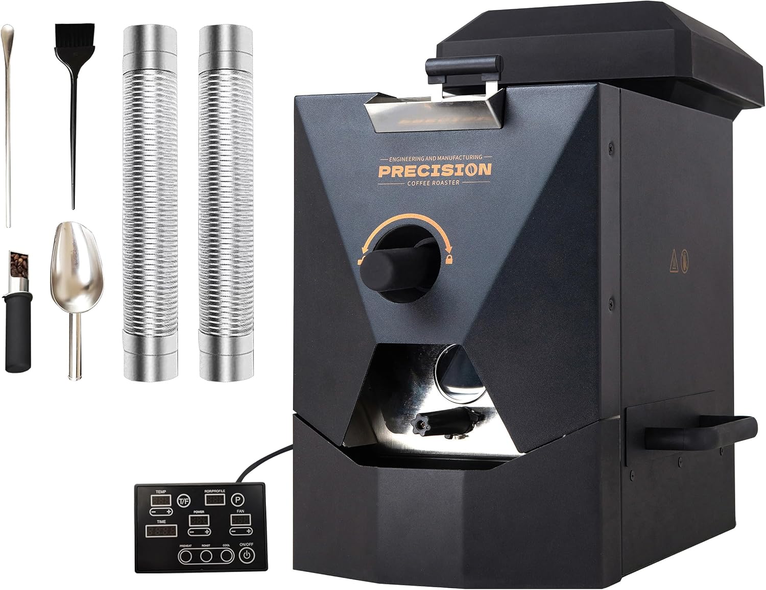 500g Electric Coffee Roasting Machine - Ideal for Home Use Equipped with Intelligent Automatic, 9 Preset Roasting Profiles, Manual Mode, Chaff Extraction System and Cooling Function