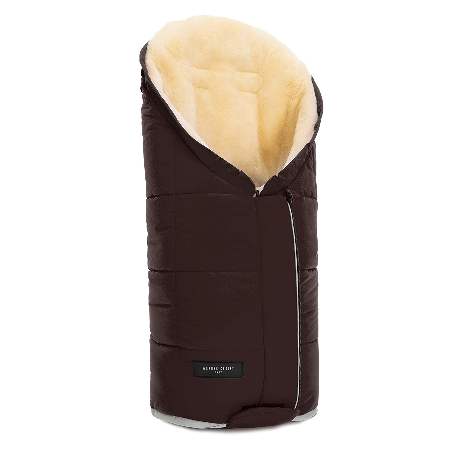 Werner Christ Baby Tulavaro Lambskin Footmuff - Buggy Footmuff Made from Medical-Grade Fur - Can Be Used as Crawling Mat, Play Blanket - Beige, Grey, Blue, Black, Red, Brown