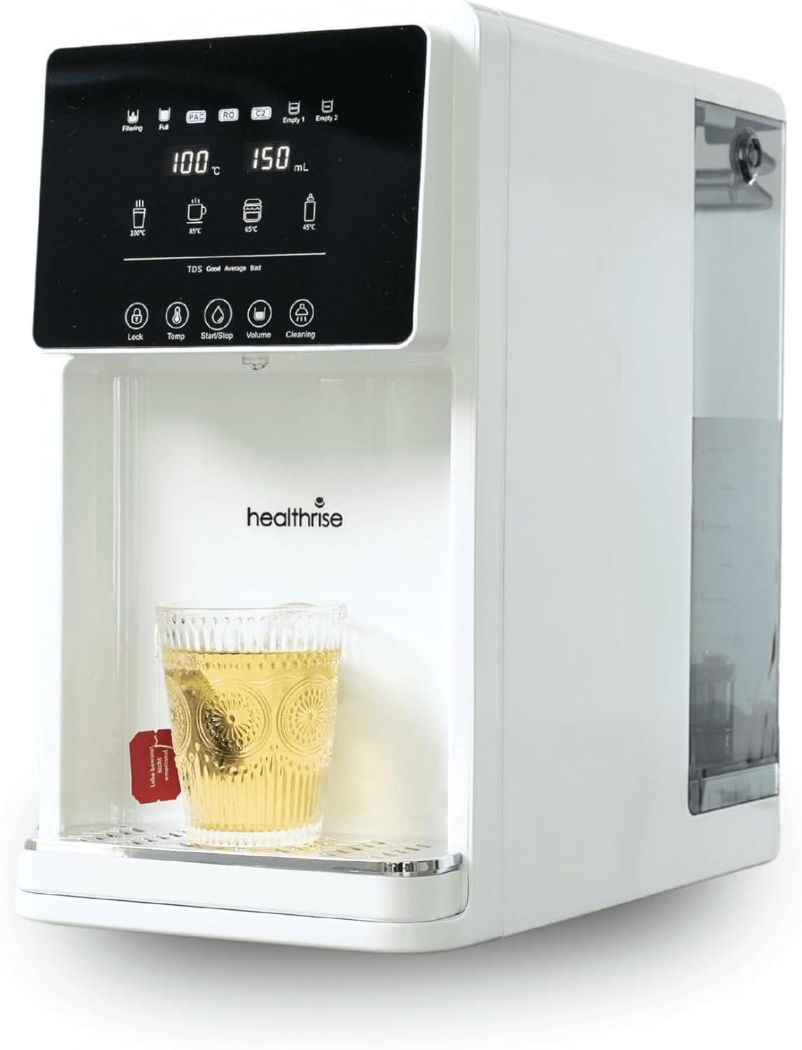Health Rise Pure Water Basic, Reverse Osmosis Water Filter, 7 Litre Tank, Hot Water Function, for Household and Office