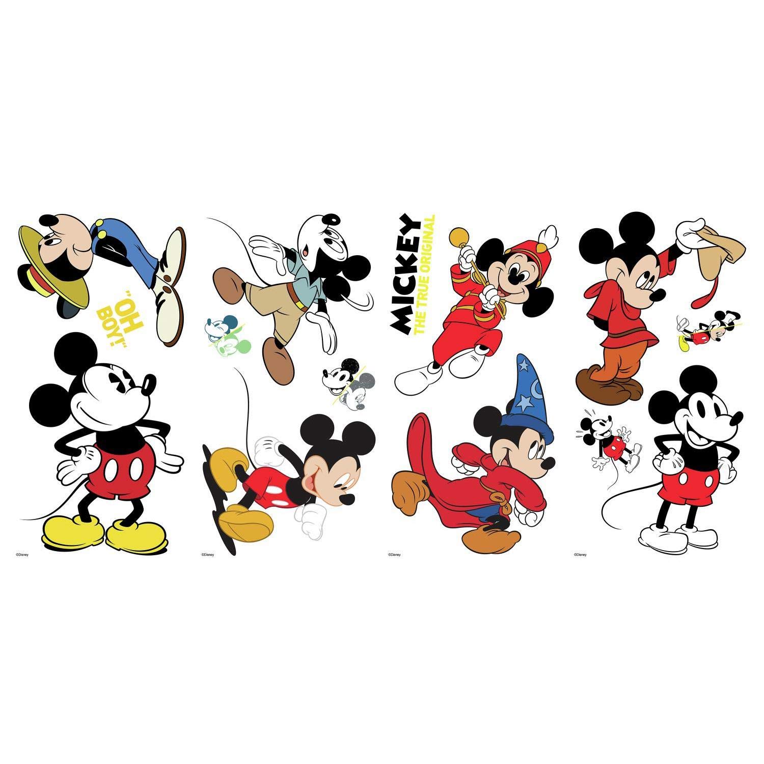 Roommates Wall Stickers Fabric Black White Red Yellow Blue 4 Sheets 22.9 X 