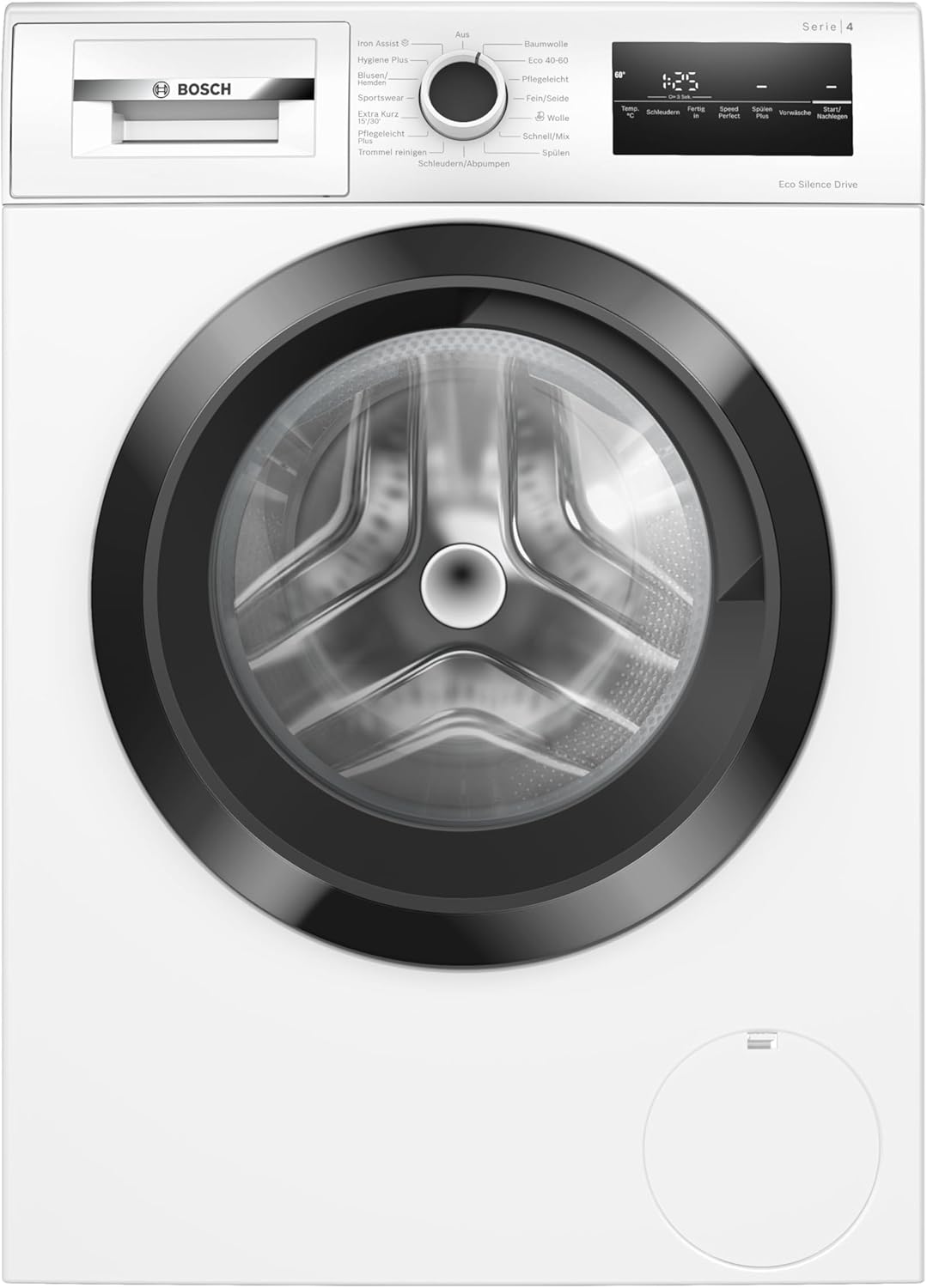 Bosch WAN282K3 Series 4 Front Load Washing Machine, 8 kg, 1400 rpm, SpeedPerfect, Maximum Energy and Water Savings, Refill Function, Extra Hygienic, AquaStop, IronAssist