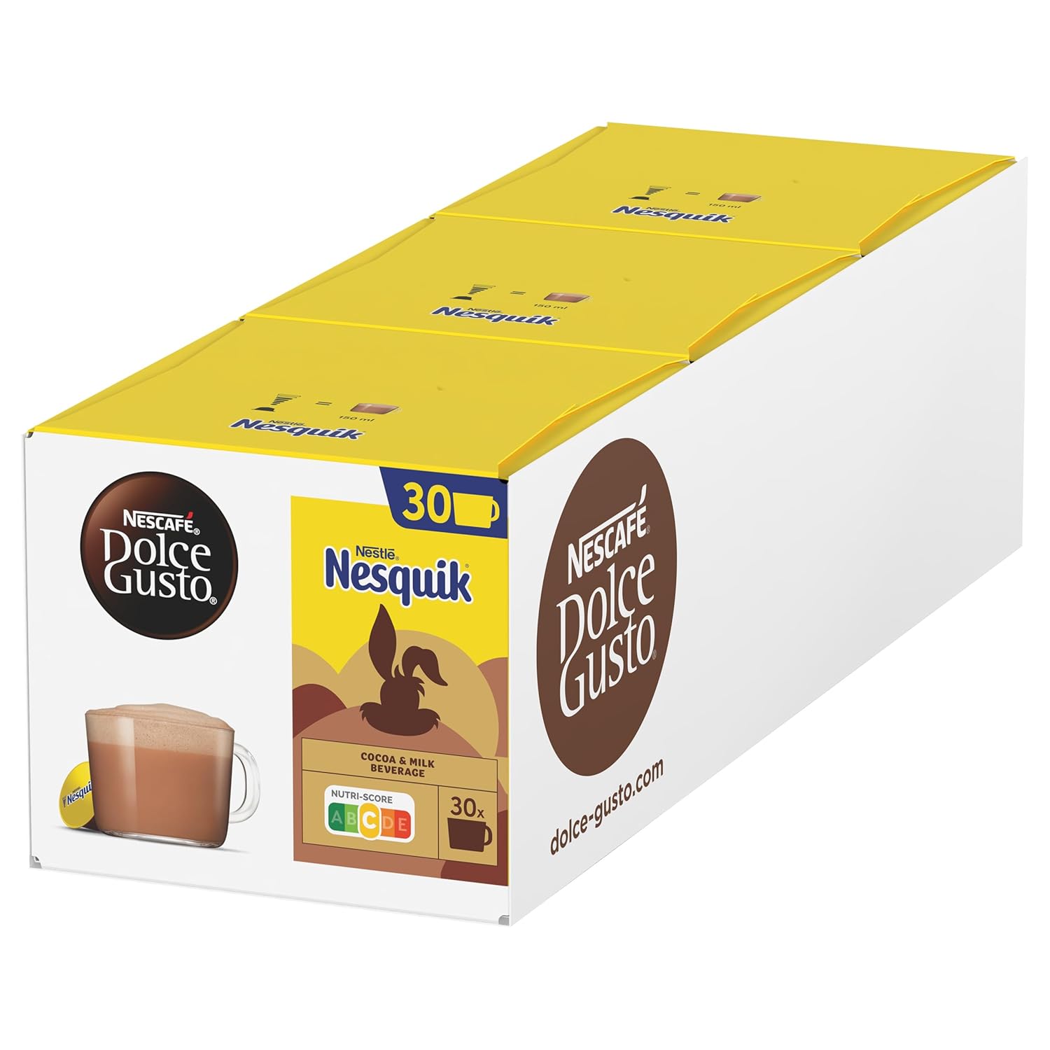 NESCAFE DOLCE GUSTO NESCAFÉ DOLCE GUSTO NESQUIK Cocoa Capsules Pack of 3 (3 x 30 Capsules)
