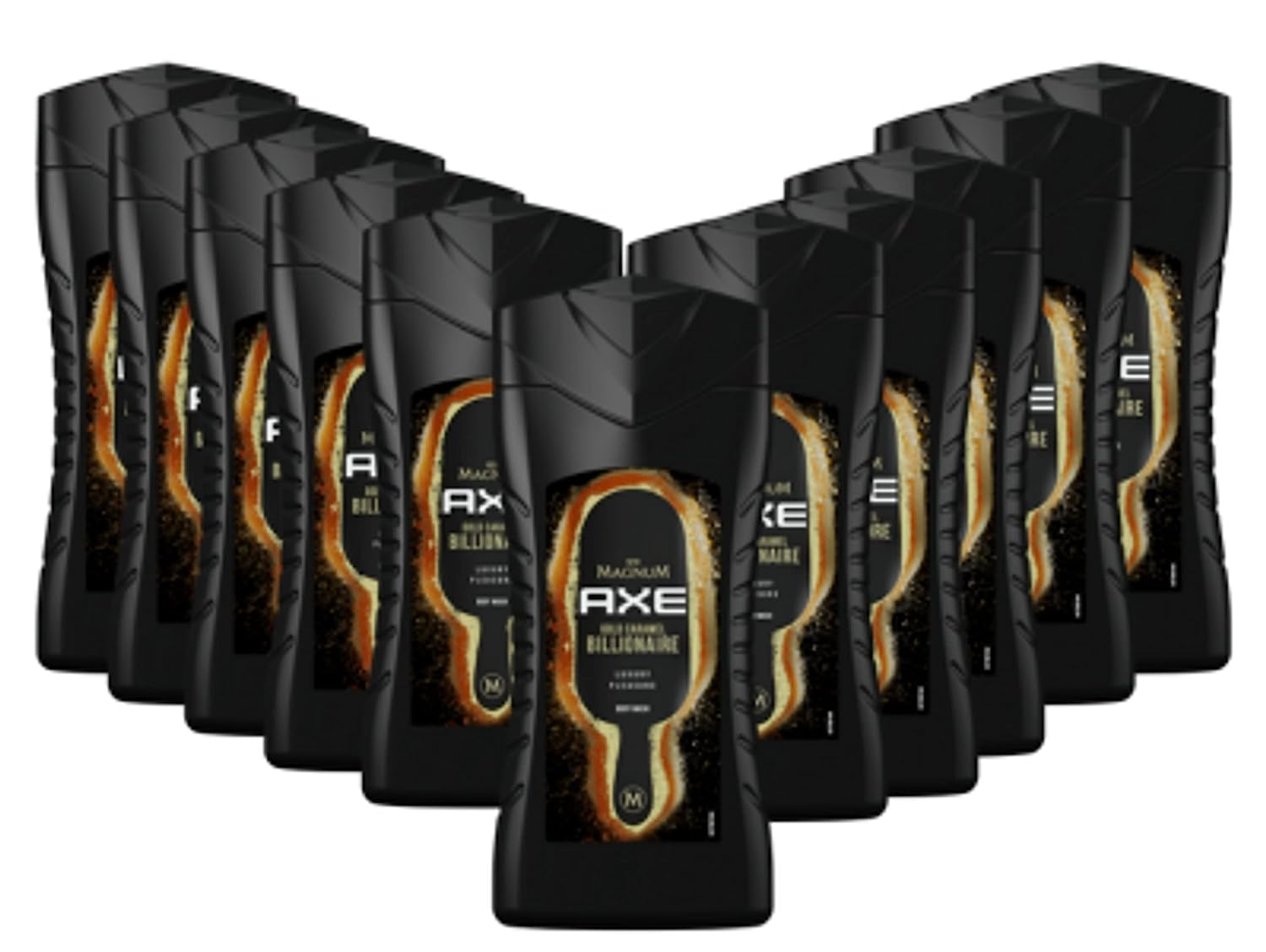 AXE Ax Magnum Gold Caramel Billionaire Limited Edition Shower Gel for Long-Lasting Freshness and Fragrance Dermatologicalally Tested 250 ml Pack of 12