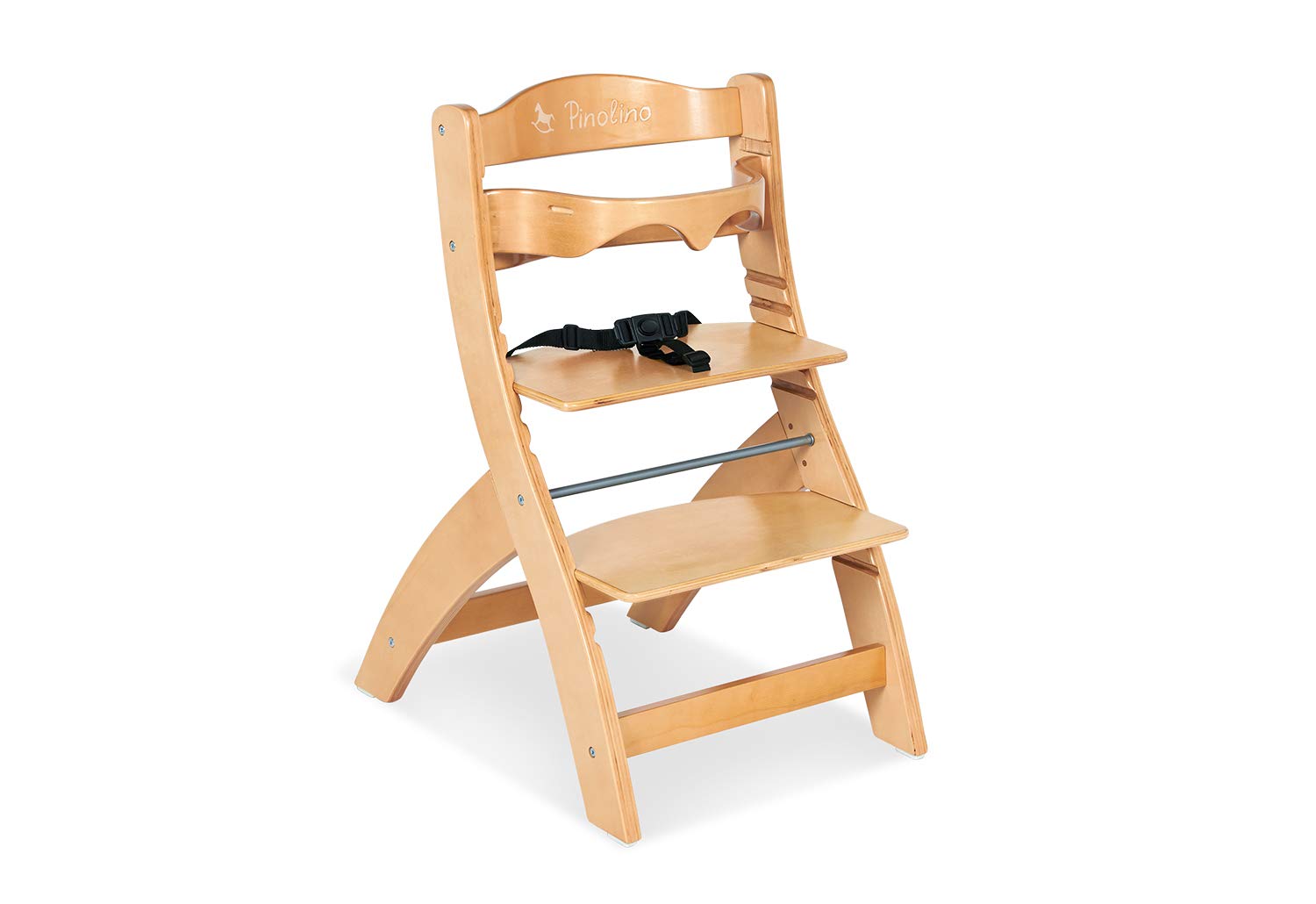 Pinolino Thilo 155301F Stair Chair with Logo Clear Varnished Transparent