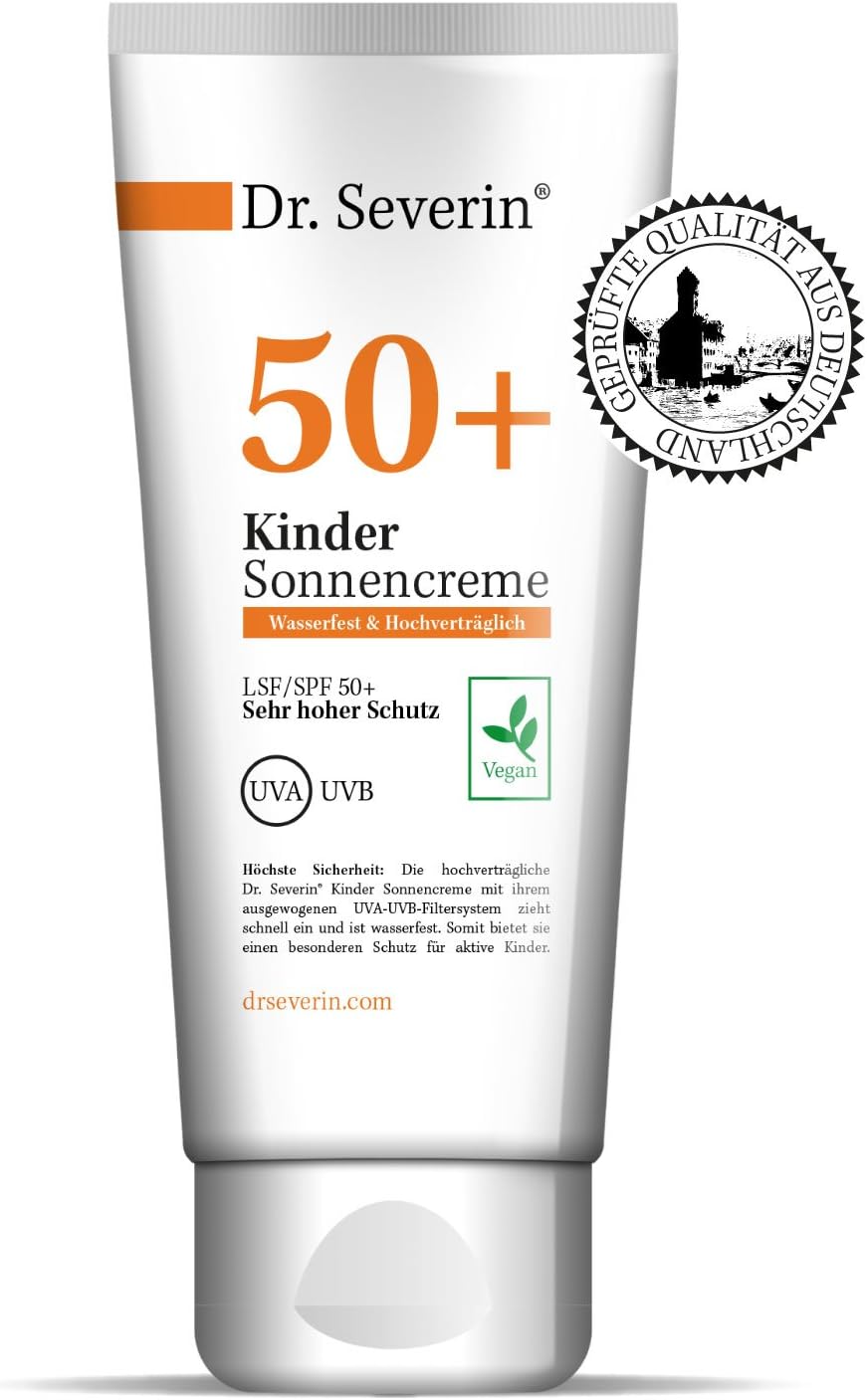 Dr. Severin 50+ kids sun cream | SPF SPF 50+ very high protection | Suitable for sensitive baby skin | vegan, 100 gm