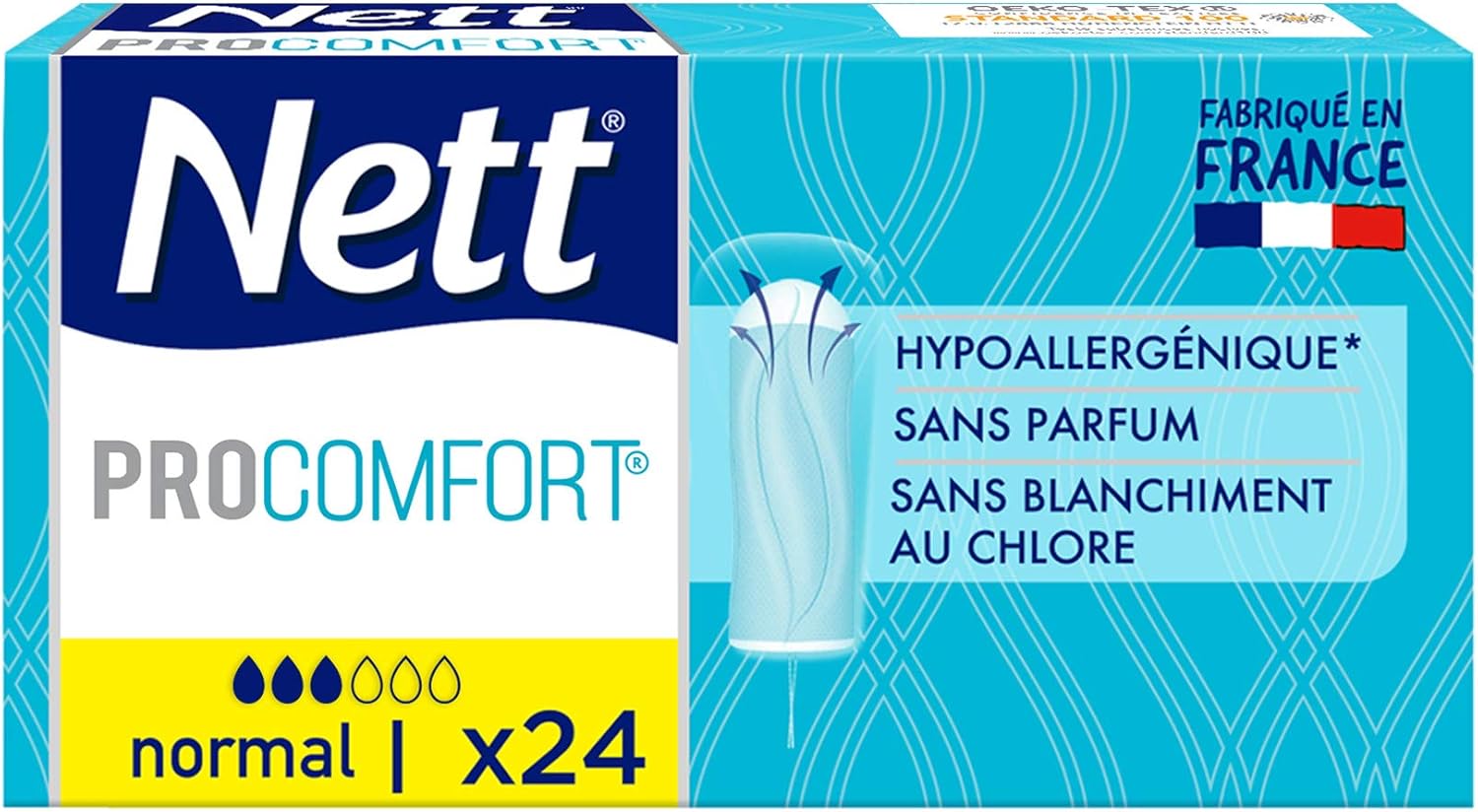 Nett ProComfort Normal Stamp without Applicator, for Normal Flow, 24 Pads