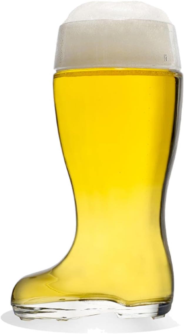 Stölzle Lausitz Glass Beer Boots 21oz / 600ml - Case of 6 | German Beer Boots, Bierstiefel Boot, Novelty Beer Boots