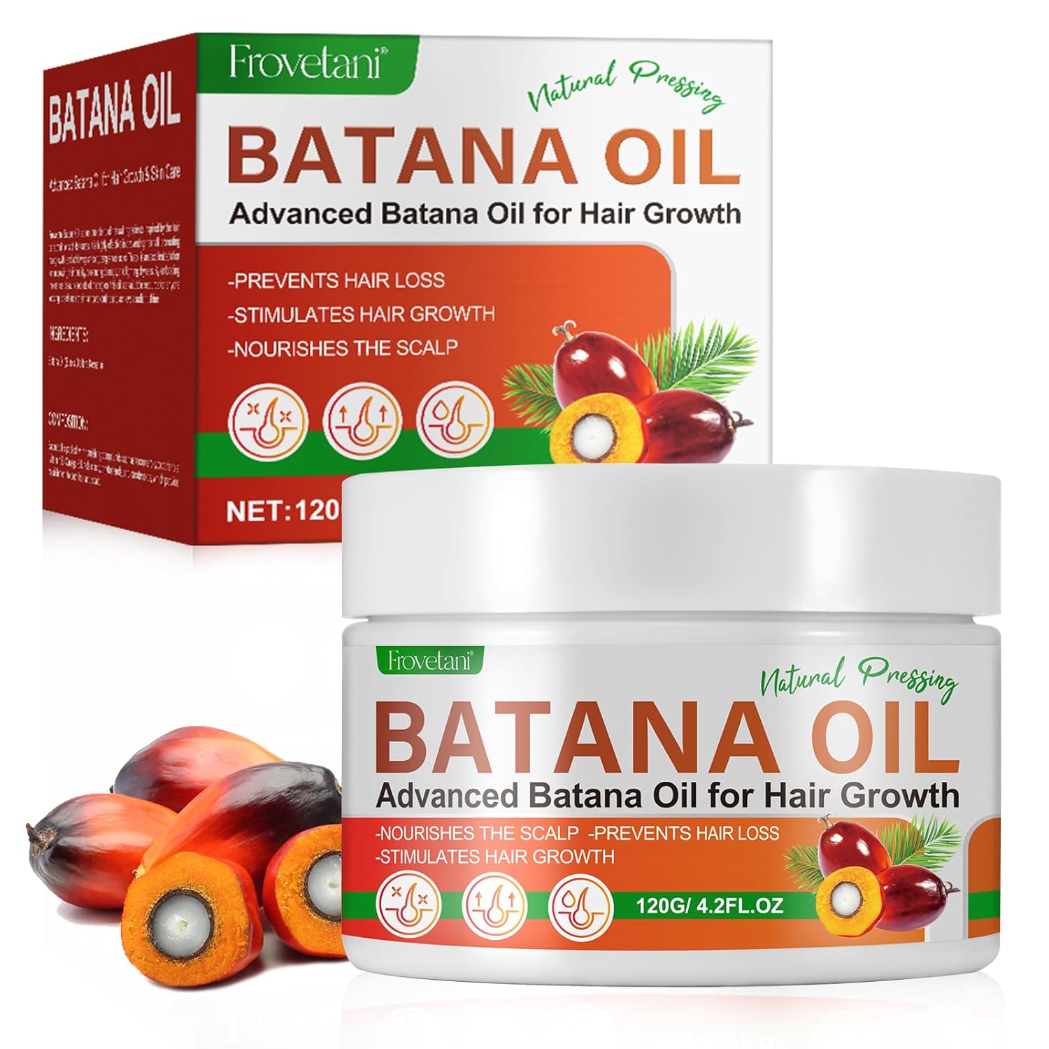 Generic Batana Oil for Hair Growth 120 g, 100% Pure and Natural Wild Growth Hair Oil, Hair Growth Skin Care, Strengthens Hair, Prevents Breakage and Split Ends