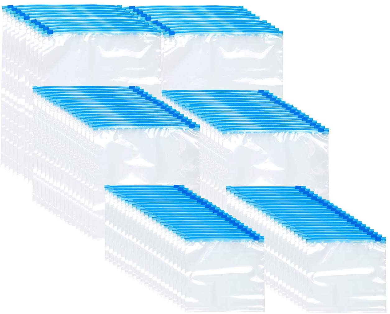 Rosenstein & Söhne Zipper bags: 120 premium zip lock freezer bags, 1/3/6 litres, 68 µm (sealing bag)