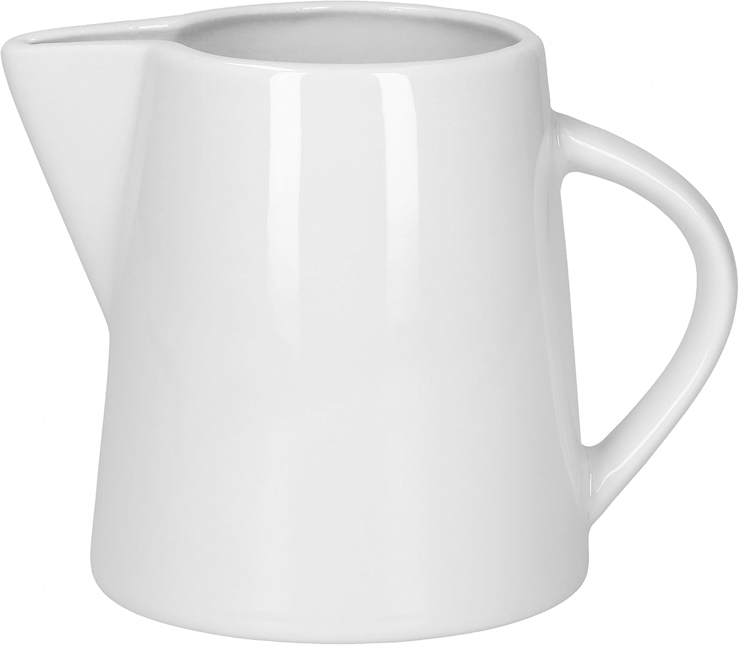 van Well Lilli - Milk Jug Porcelain White 250 ml - Cream Jug with Classic, Shiny Design - Accessories for Coffee Table in Restaurants, Hotels or at Home