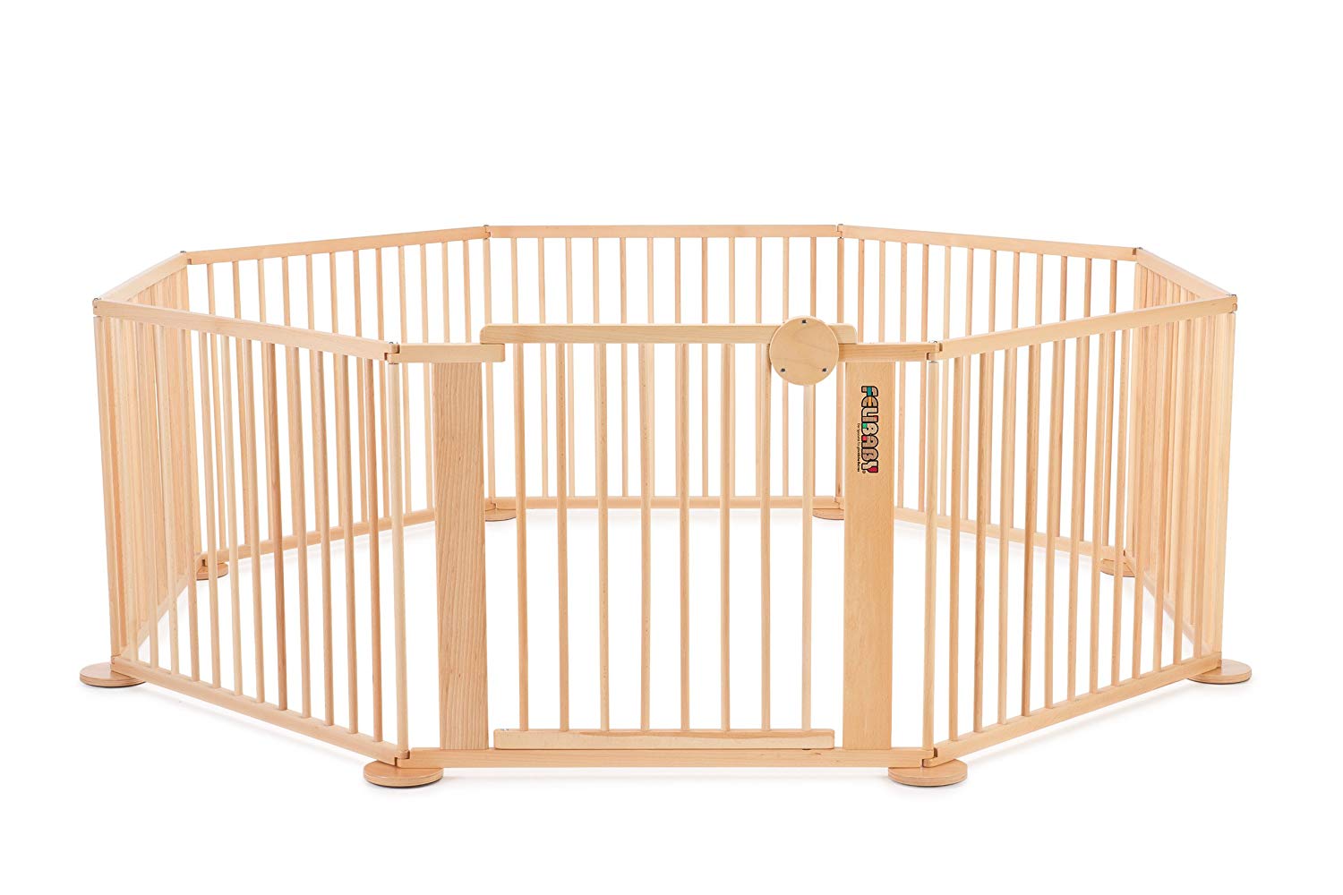 Strolch Tramp AM017 Configuration Playpen 1PLUS7 as Crawling Fence Solid European Beech