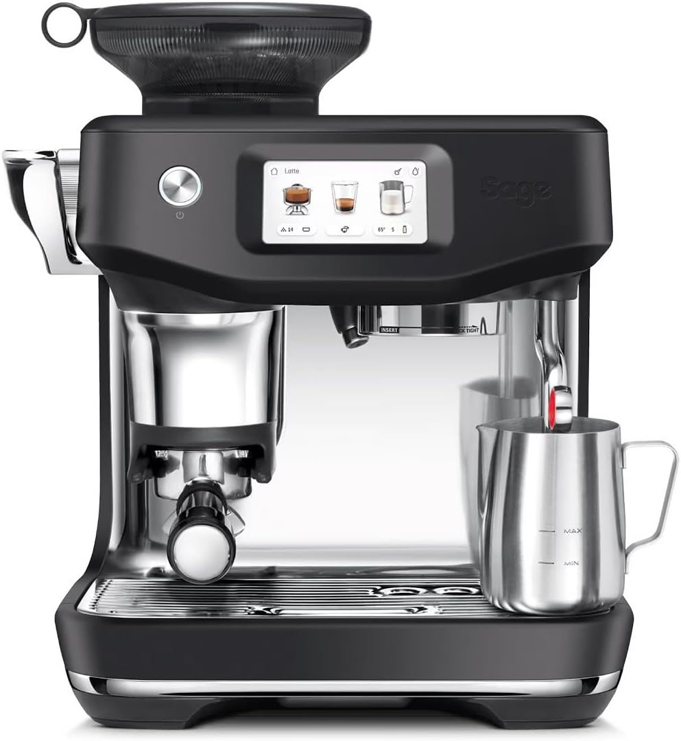 Sage - The Barista Touch Impress - Fully Automatic Milk Frothing Coffee Machine - Black Truffle
