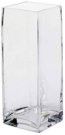 Sandra Rich Glass Vase Square Glass Flower Vase Table Vase 40 Cm