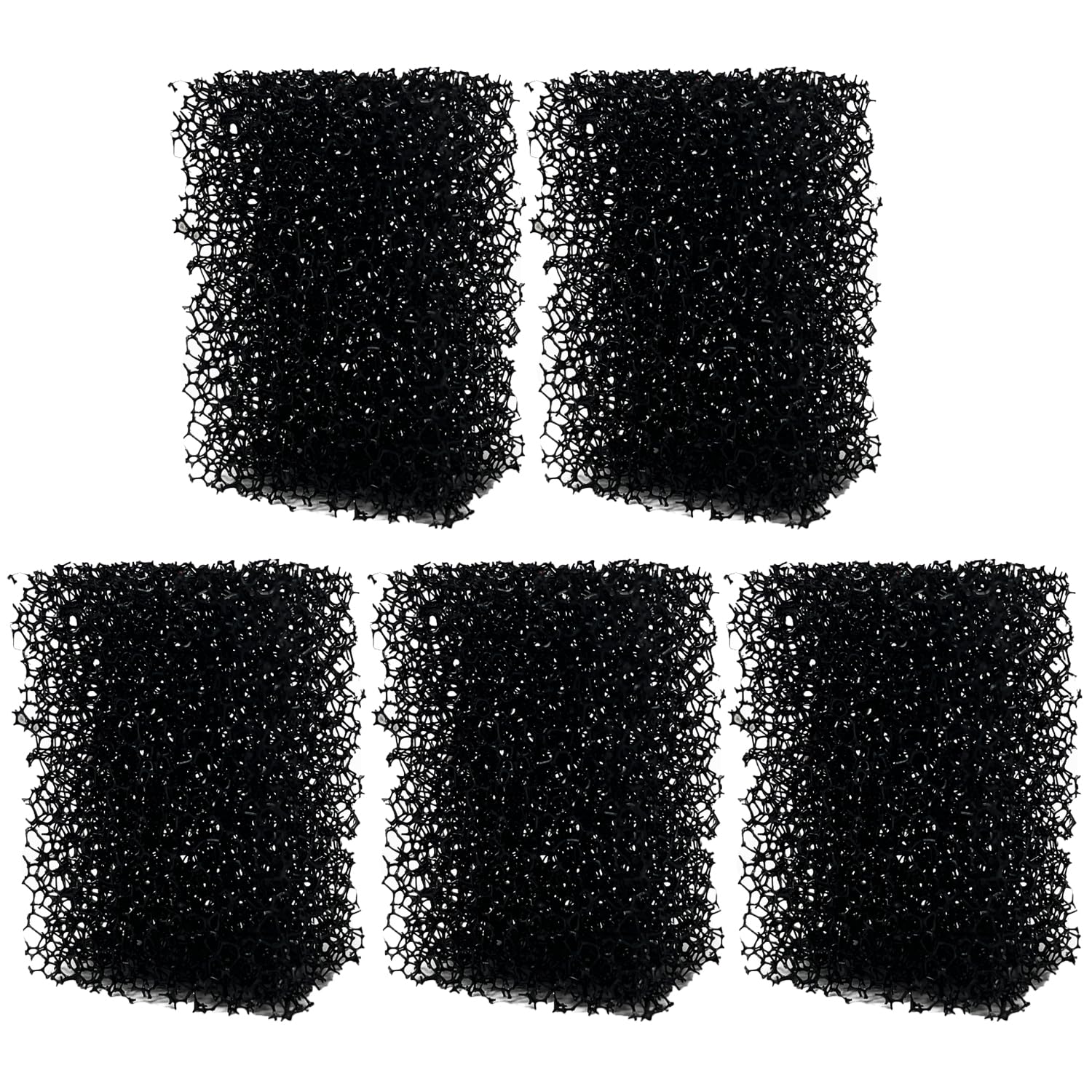 Monsters'n'Masquerade Monsters\'n\'Masquerade® Stubble Sponge for Make-Up, Pack of 5, 5 Make-Up Sponges, Structural Sponge, Beard Sponge, Black, Rectangular, Halloween