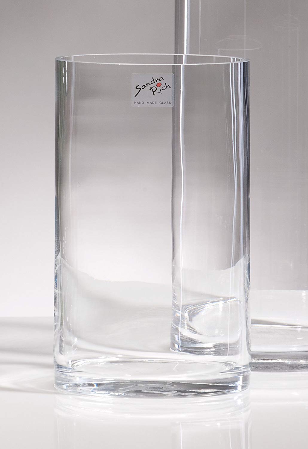 Sandra Rich Glass Vase Cyli Glass Table Flower Vase Cylindrical Vase 20 Cm