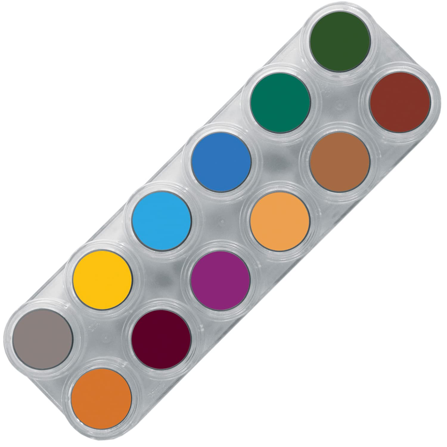Grimas Professional Make-Up B Make-Up Palette, 12 x 2.5 ml, High-Quality Children\'s Make-Up / Carnival Make-Up, Water-Based
