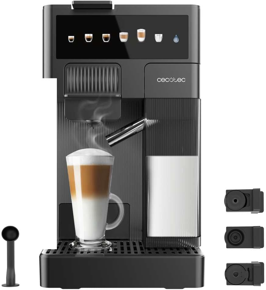 Cecotec compact espresso coffee machine with milk container FreeStyle Latte. 1350W