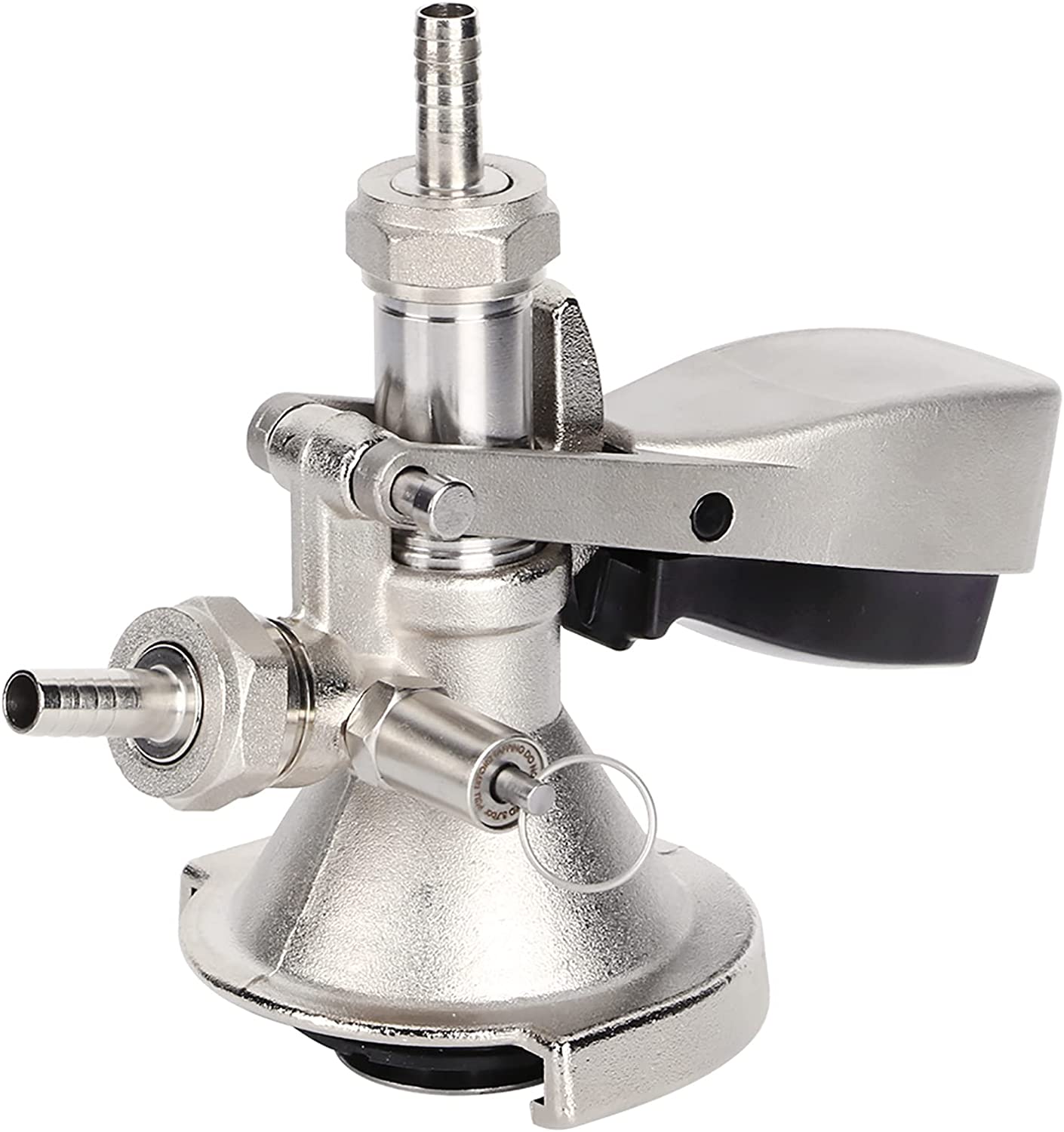 Zerodis Barrel Coupler, Type A Barrel Coupling Stainless Steel Beer Barrel Petrol Pump Connector Tap Accessories Tap with Stainless Steel Probe