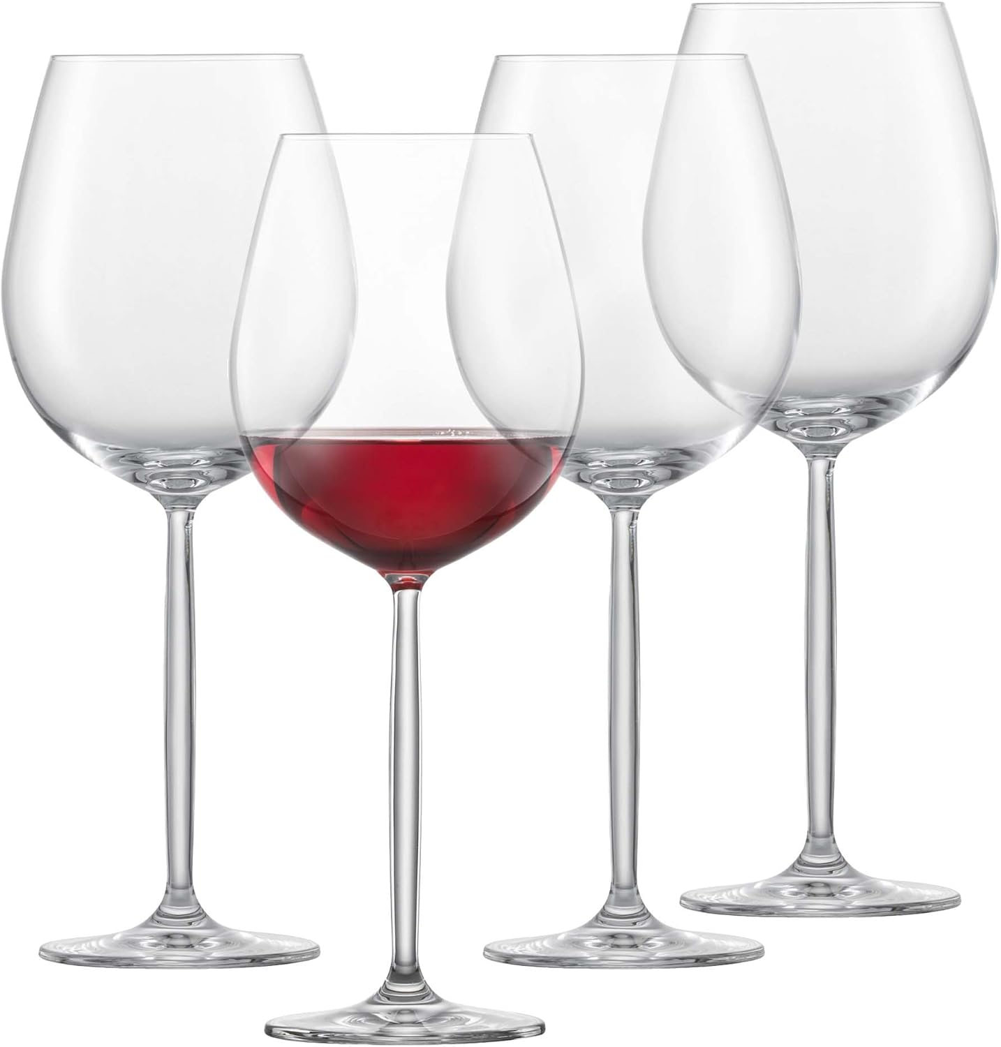 SCHOTT ZWIESEL Burgundy red wine glass Muse (set of 4), bulbous burgundy glasses for red wine, dishwasher-safe Tritan crystal glasses, made in Germany (item no. 123666)