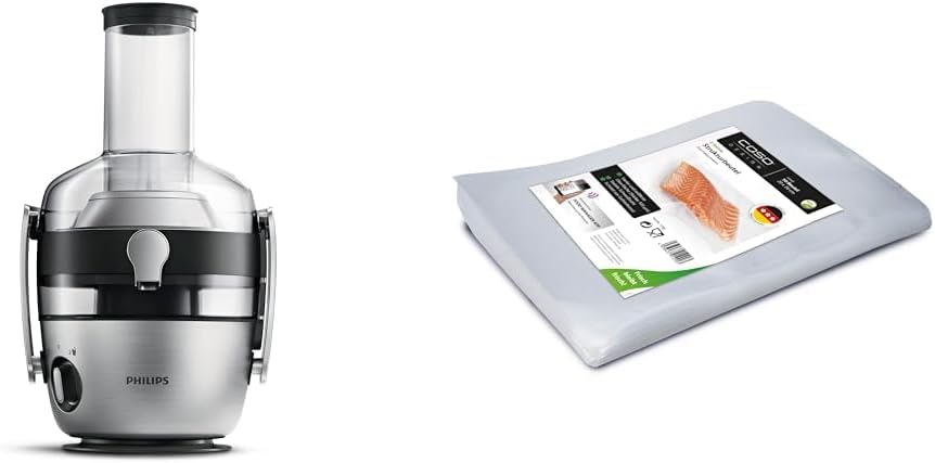 Philips Domestic Appliances Philips Avance Collection juicer for fruit and vegetables & caso structural bags 20 x 30 cm / 50 foil bags