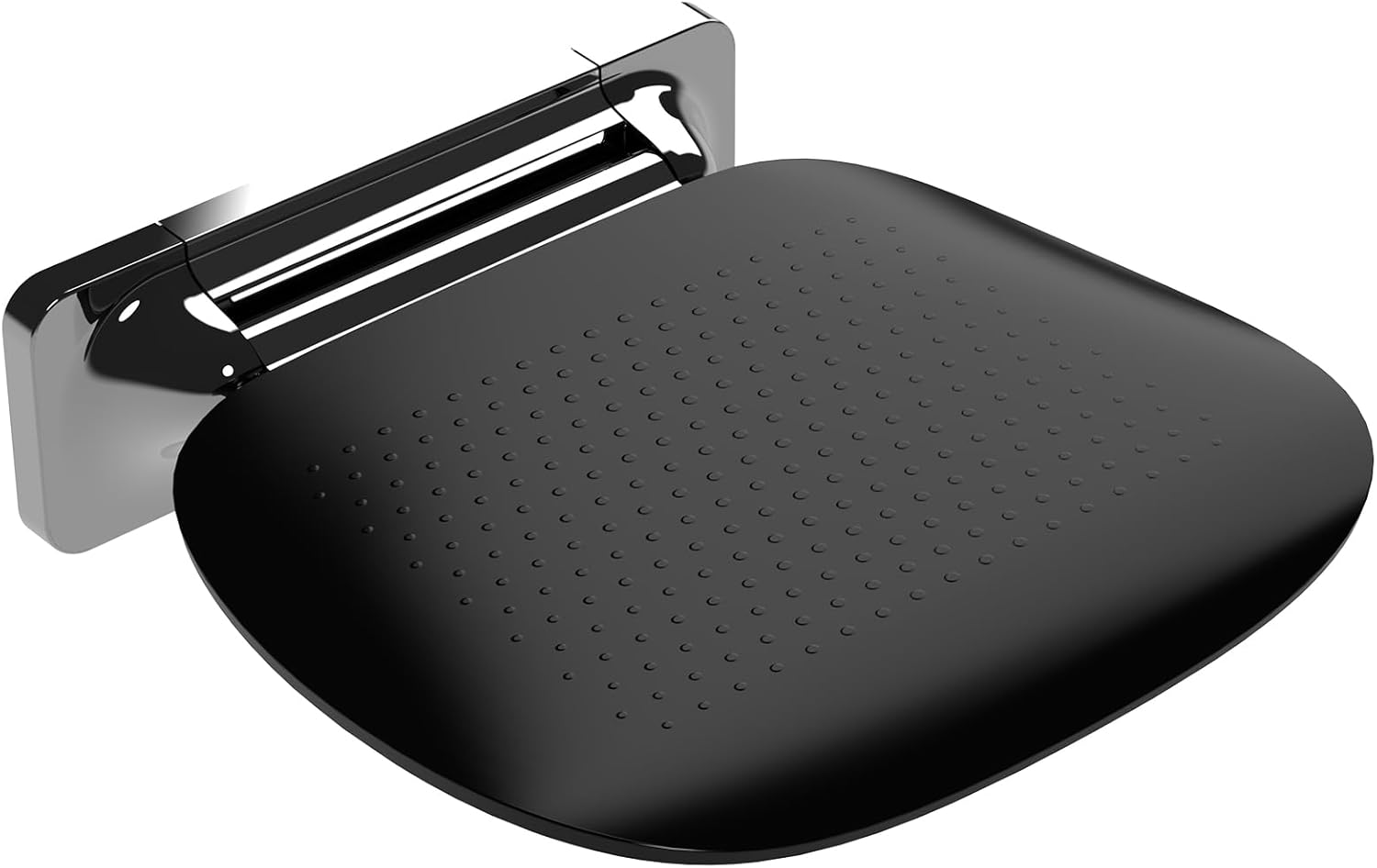 Heuffe Store Folding Shower Seat Wall Mounted with Large Seat - Ergonomic Non-Slip Bath Stool for Seniors and Disabled People 180 kg Heavy Duty Black