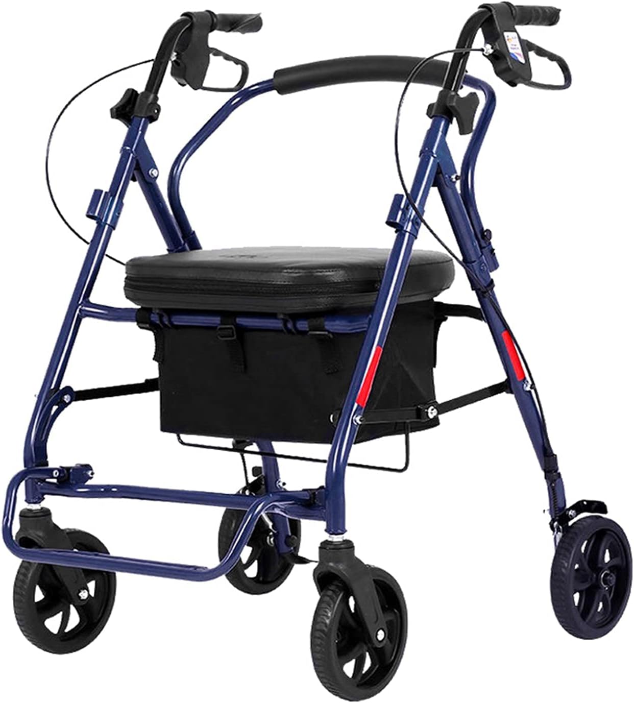JINHH Rollator for Seniors, Lightweight Folding Rollator with Seat and Parking Brake, Rollator for Elderly People and Adults