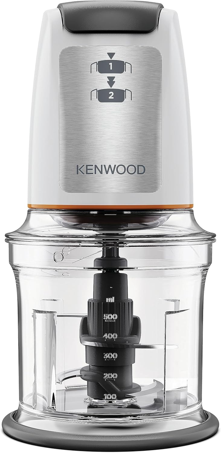 Kenwood Kitchen Device Easy Chop CHP61.100WH Macerator, Electric Mini Universal Macerator with 2 Speed Levels, 0.5 L Work Container, 500 watt, White