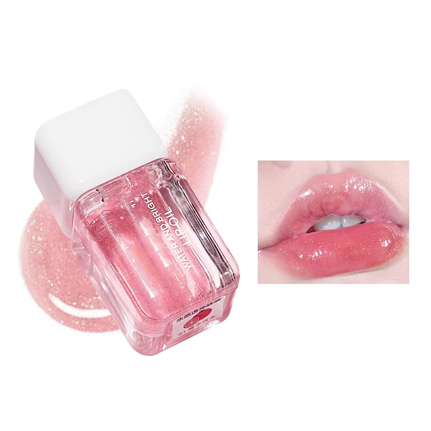 Generic Lip Gloss Hydrating Lip Glow Oil Fruit Flavoured Plumping Lip Tint for Dry Long Long Lasting Moisturising Non-Sticky Fresh Texture Lip Gloss 3 ml (C, One Size)