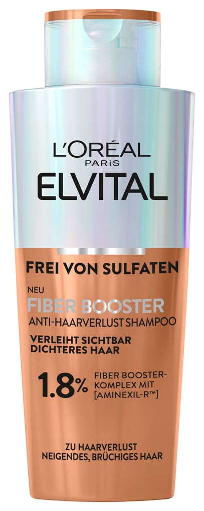 L'Oréal Paris L\'Oréal Paris Fiber Booster Anti-Hair Loss Shampoo, Against Hair Loss, For Thicker & Stronger Hair, Strengthens Hair Fibers, Less Hair Breakage, Against Hair Loss, Elvital, 200 ml