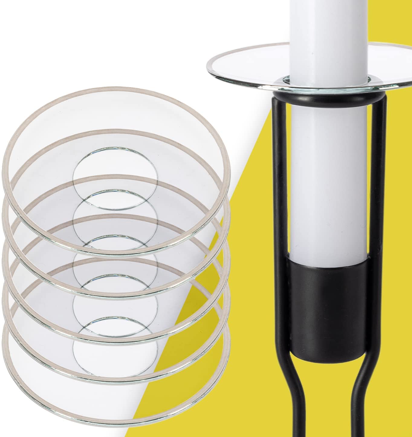 WIKAKERZEN Drip Catcher for Candles or Drip Protection for Tapered & Taper