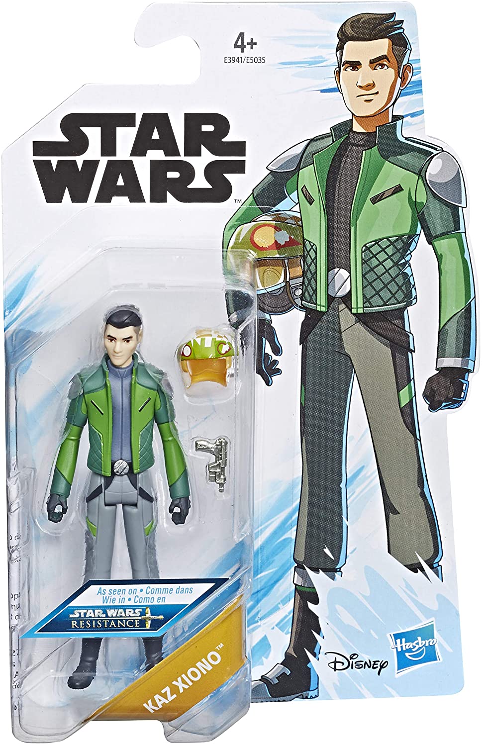 Hasbro Star Wars E3941Es0 Resistance Series Kaz Xiono Action Figure, Multi-