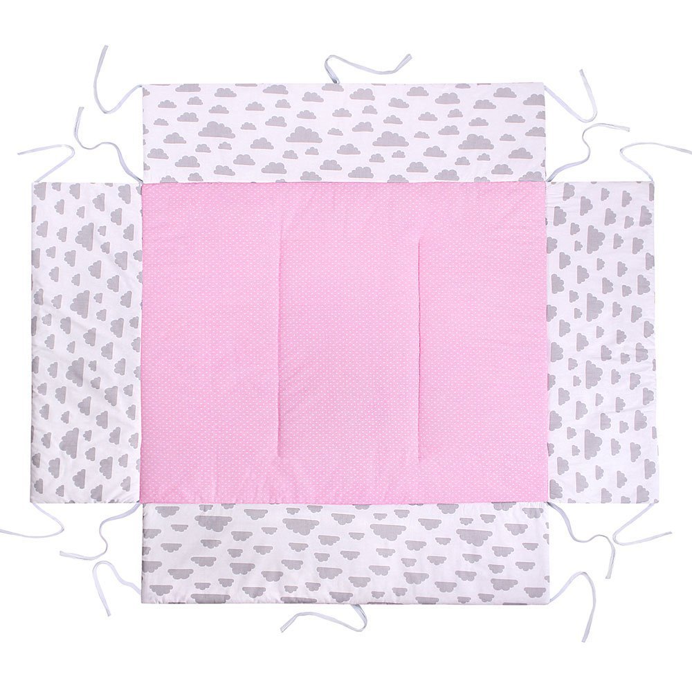 LULANDO Playpen mat and protective insert, protects against bumps, with high side padding, anti-allergic filling, standard 100 by Oeko-Tex