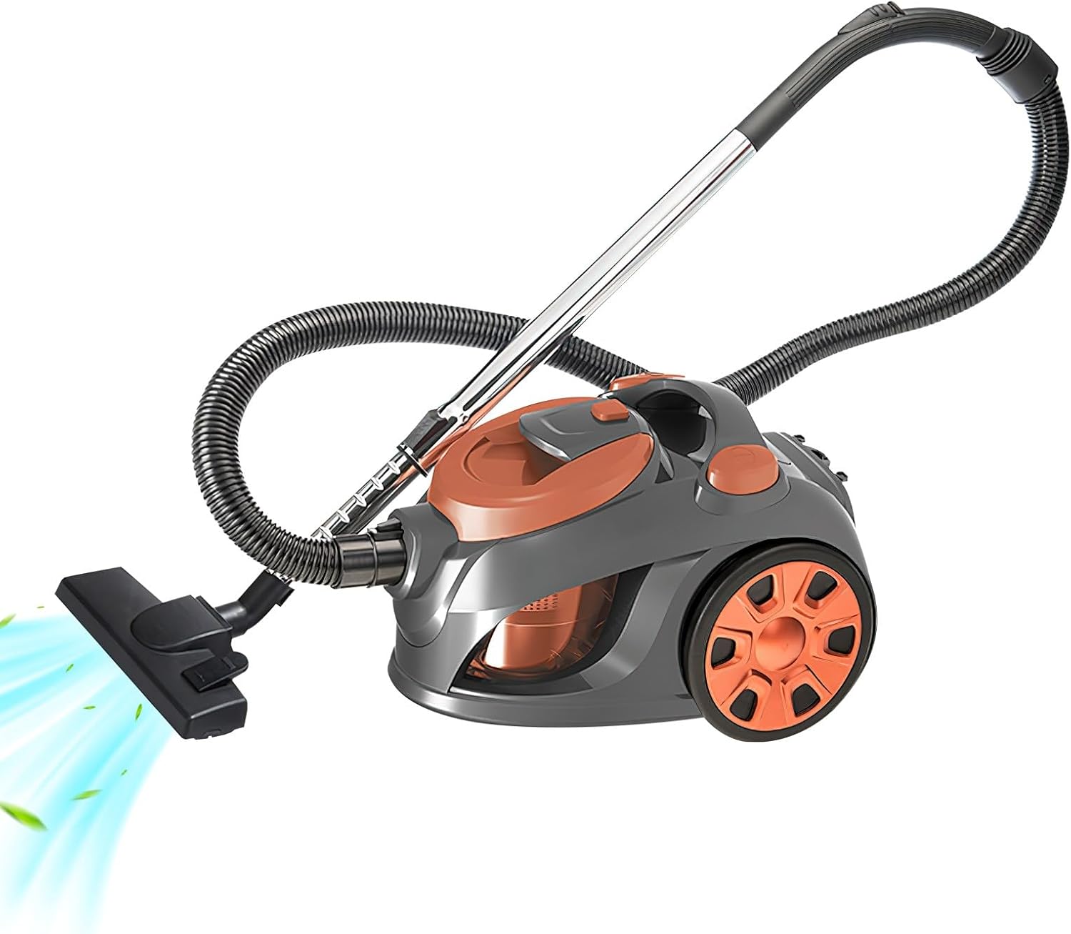Qawner Vacuum Cleaner 1200 Watt, 1.5 L Bagless Vacuum Cleaner without Bag 15 kPa, Quiet, Powerful with HEPA Filter, Compact and Lightweight, for Carpets, Hard Floors, Pet Hair (3L)