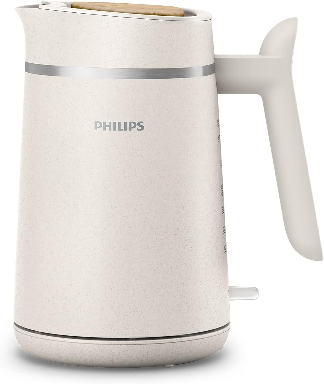 Philips HD9365/10 Conscious Collection Kettle, Organic, 100% Recycled Plastic, Sustainable, 2,200 Watt, 1.7 Liter Capacity, Cream