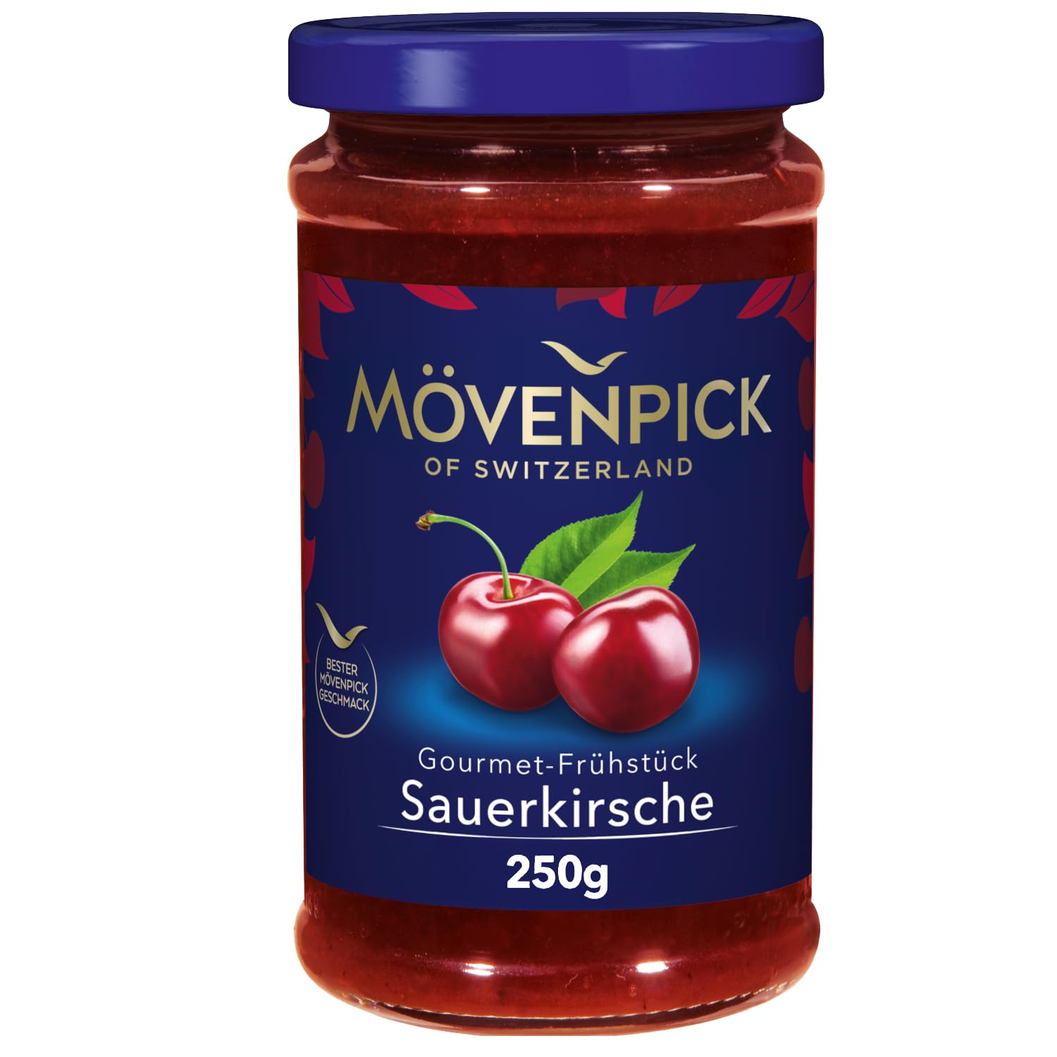 Mövenpick Gourmet Breakfast Sour Cherry, Premium Fruit Spread, 55 Percent Fruit, 250 g