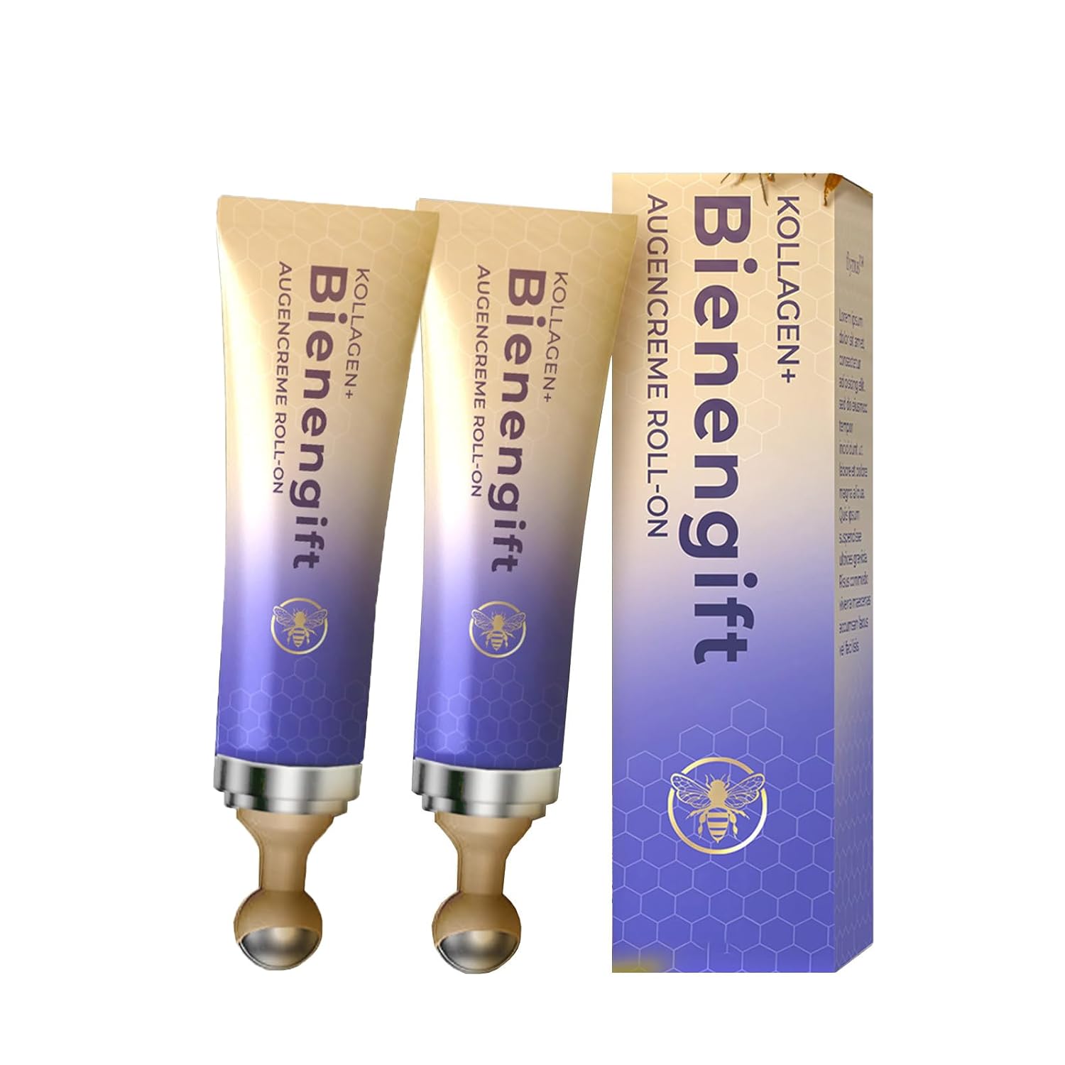 Woranb Collagen + Bee Venom Eye Cream Roll, Bee Venom Collagen Eye Cream, Bee Venom Collagen Wake Up Eye Cream, Anti-Ageing Bee Venom Collagen Eye Cream for All Skin Types (2)