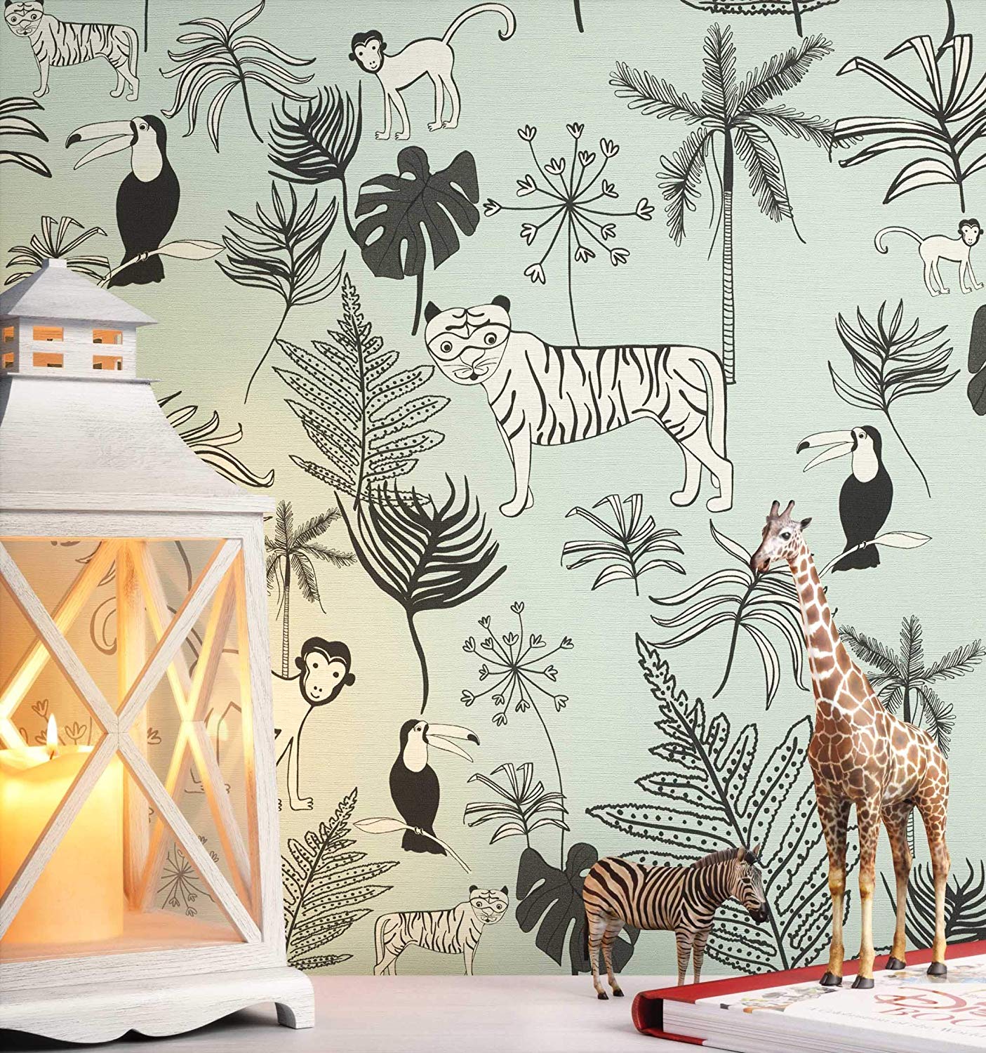 Newroom Design Newroom Childrens Non-Woven Wallpaper Turquoise