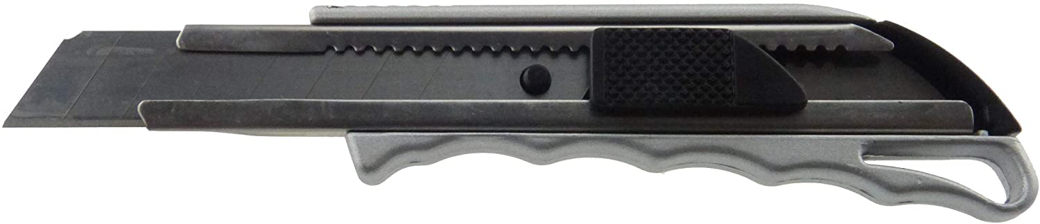 NiNeKa Professional Cutter Die-Cast aluminium with Guide rail Metal 18 mm Snapoff Blade
