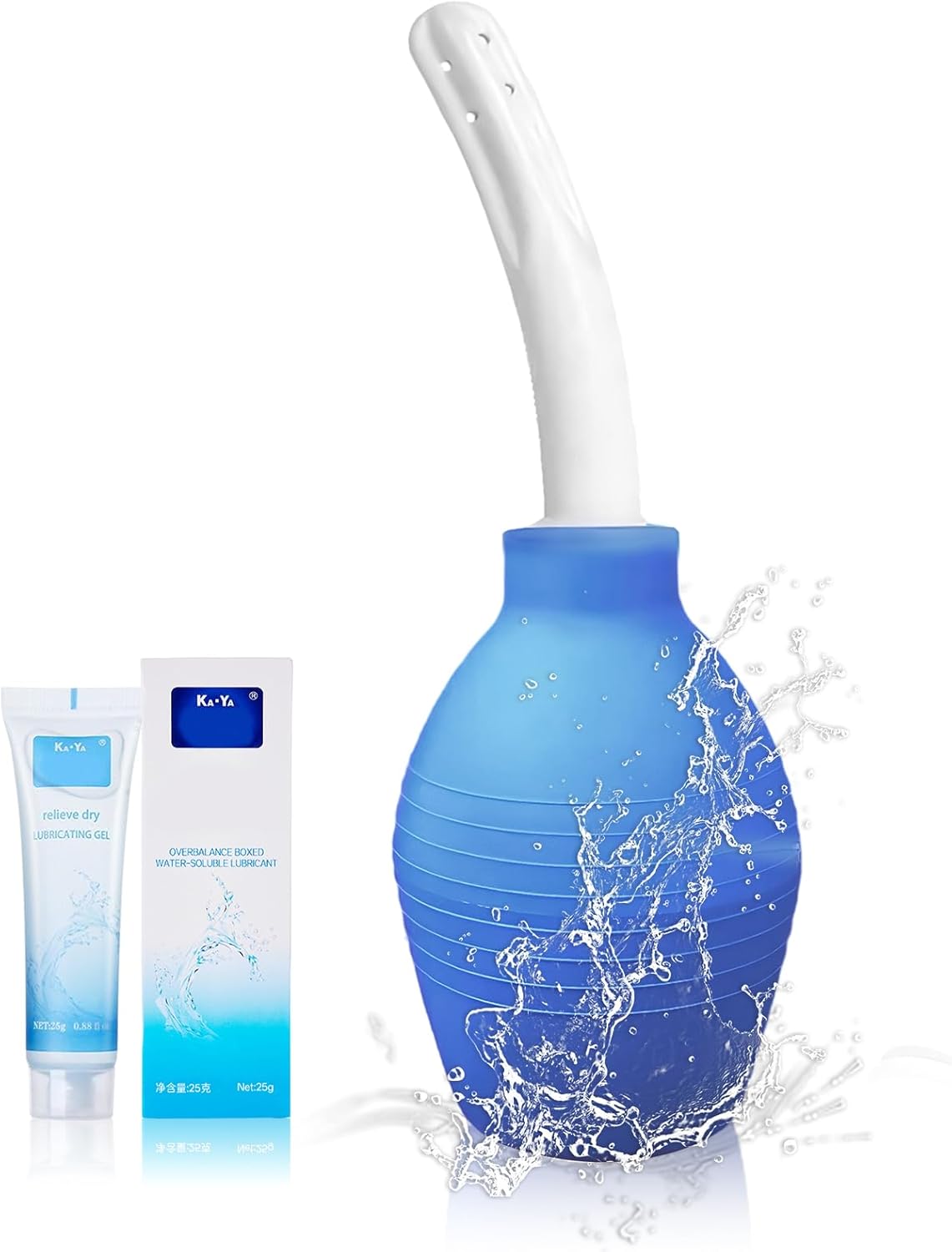 Dongcill Shower for Men and Women with Large Capacity, Enema for Intestinal Cleansing, Intimate Shower, Intestinal Cleansing Rinse Set with 25 g Water Soluble Lubricant (310 ml)