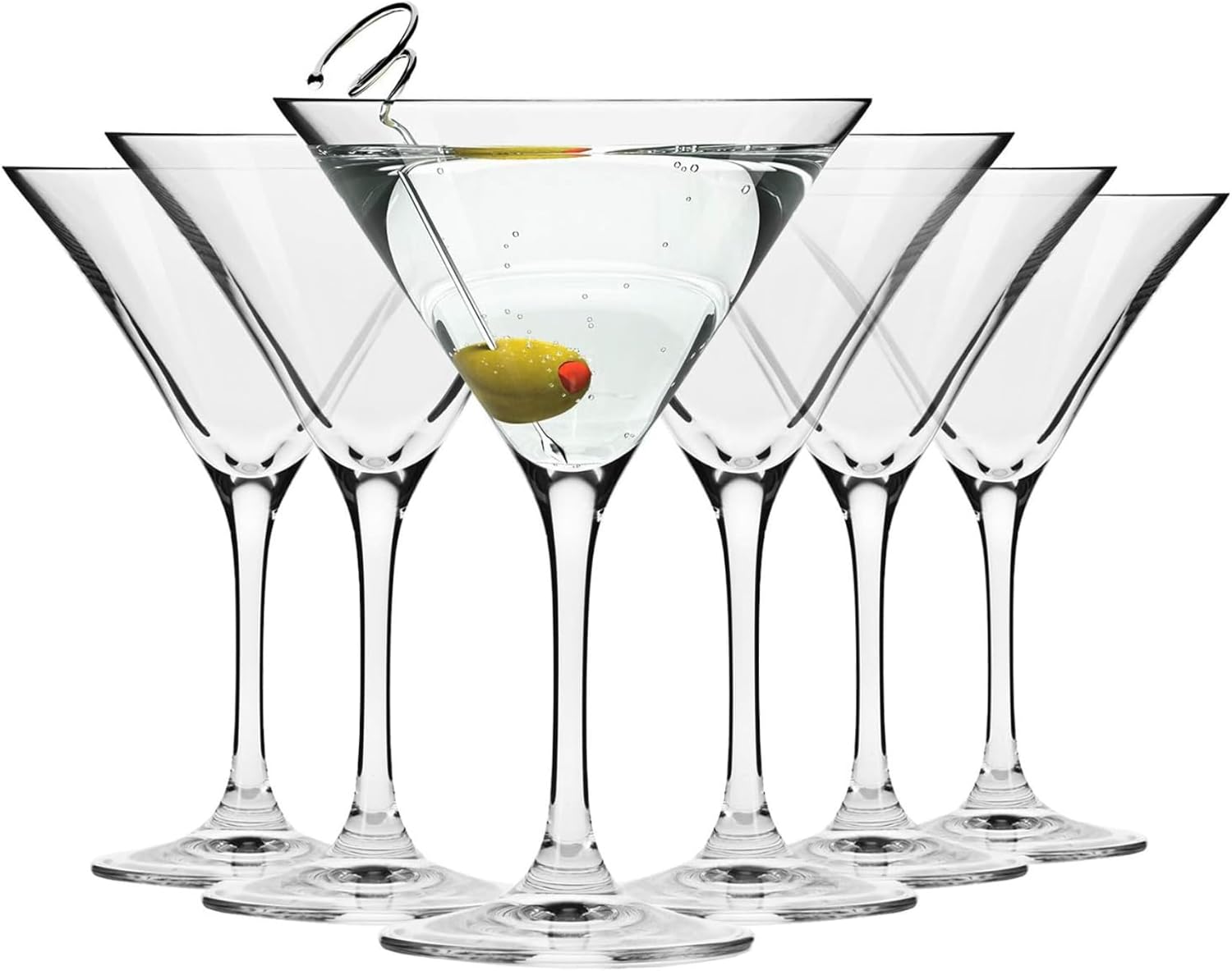 Krosno Store Krosno Martini Glasses Cocktail Glasses | Set of 6 | 240ml | Avant Garde Collection | Perfect for Home, Restaurants and Parties | Dishwasher Safe