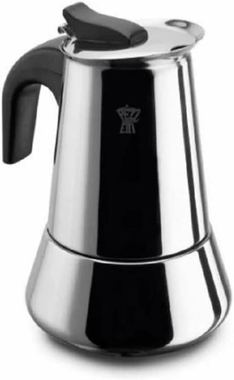 Pezzetti Stainless Steel Induction StoveTop Espresso Coffee Maker Moka Pot - 4, 6 Cup (4 Cup)