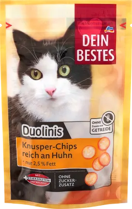 Dein Bestes Cat treats crispy chips rich in chicken, 50 g
